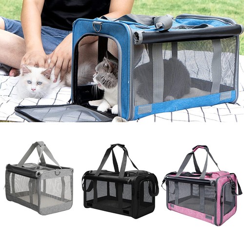 Folding fabric pet carrier - folding,
