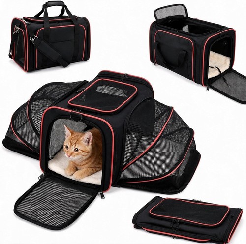 Expandable pet carrier bag - expandable,