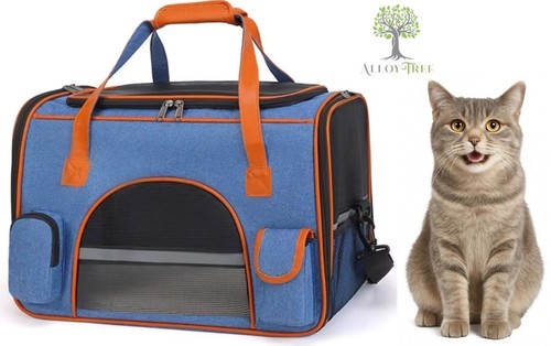 Blue fabric cat - blue,