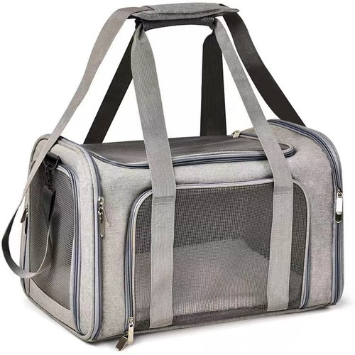 Grey cat carrier - cat, bag